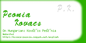 peonia kovacs business card